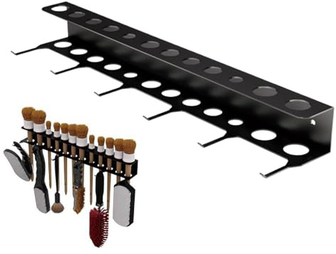 Soporte de Pared para Cepillos de Detailing - Almacenamiento de Alta Resistencia y Ahorro de Espacio con Ganchos | Organizador para Suministros de Detallado - para Hogar Garaje Taller de Lavado
