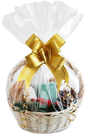 Cellofanpapper transparent cellofanomslag för korgar bukett blommor, hantverk inslagning, presentpapper för förpackning