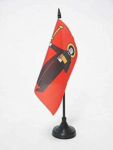 AZ FLAG Bordsflagga Glaris kanton 15 x 15 cm - liten kontorsflagga Glarus - GL Schweiz 15 x 15 cm