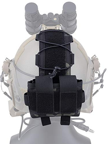 Taktische Helm Batterie Tasche, Gegengewicht Tasche Ausgleichsgewicht Tasche mit Klettverschluss für MK2 Taktische Helme