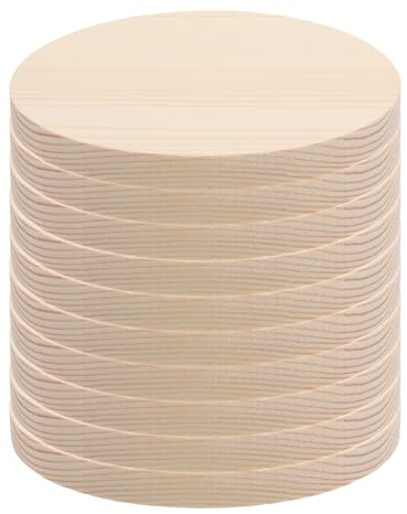 Milisten 10 Stück Holzscheiben rund Holzplatten unlackierte Holz-Ausschnitte Holz-Formen für Handwerk Tafelaufsätze DIY Ornamente (5 x 1 cm) 1 * 10cm siehe abbildung