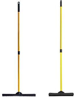 FURemover XL Heavy Duty and Original Indoor/Outdoor Broom Set, Standard and Extra Large, Black and Yellow (Model: 2385A6-AMZ)