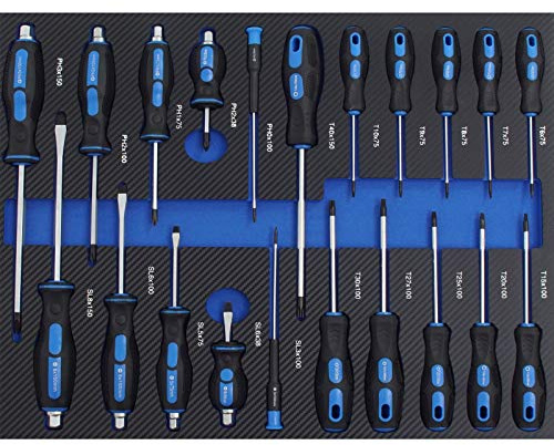 TRUTZHOLM Profi Werkstattwagen Einlagen Schraubendreher-Set | Werkzeugeinlage, verschiedene Ausführungen, Schaumstoff, 520x400mm