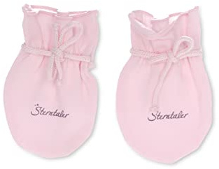 Sterntaler Baby unisex kattvantar baby ekologisk bomull repvantar dubbelpack – kattvantar baby – tillverkad av singlejersey (bio), ROSA, En Storlek