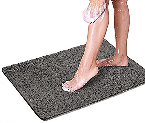 Sutera - Slide Guard Bath Mat | Non Slip Bath Shower Mat 23.6 x 17.5 Inch, Rubber Bathtub Mat, Bathroom Tub Mat for Wet Areas, Drains Odor Anti Slim Shower Floor Mat