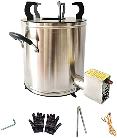 JIAOCKJIAO Estufa de leña Redonda portátil, Estufa de Camping para Acampar Acero Inoxidable 304, Estufa de Carpa Multifuncional para Calentar y cocinar al Aire Libre Picnic BBQ (Color : A)