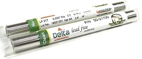 2/Pk Philmore Qualitek Lead-Free Solder Dispenser Pack 95.5% Tin (Sn) /4% Silver (Ag) /.5% (Cu) 0.032 Diameter 0.6 oz Made in USA