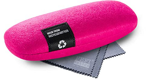 FEFI - Hardcase Brillenetui mit Filzbezug aus recycelten PET-Flaschen - pink