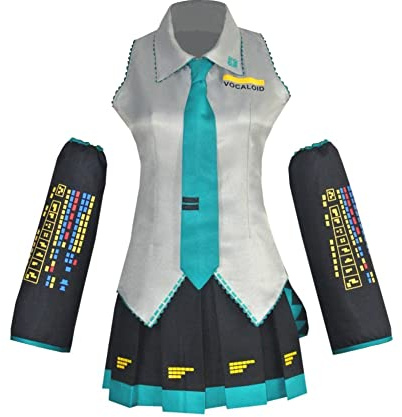 Jilijia Conjunto de disfraz de cosplay de anime para mujer, vestido escolar, uniforme, traje completo de Halloween, disfraz azul para niñas