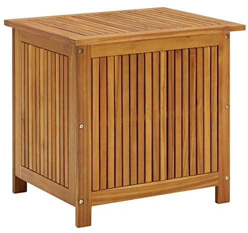 Keketa Homgoday trädgårdsförvaringslåda 60 x 50 x 58 cm massivt trä akacia, vattentät, för trädgårdsredskap Model310283