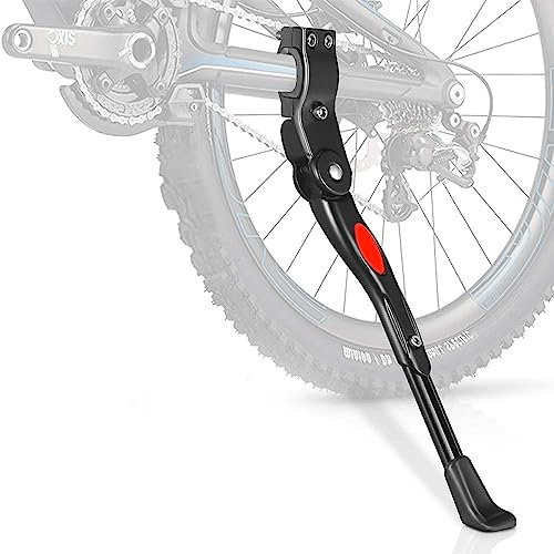 Quixotical Fahrradständer 24-28 Zoll, Höhenverstellbarer Universal Seitenständer in Weiß & Schwarz, Stabiler Fahrrad Ständer für Mountainbike, Rennrad, Citybike, Robust & Einfach Montage