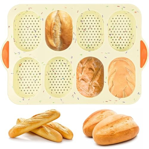 YZDZSW Brötchen Backform, Mini Silikon Backform, Non-Stick Brotformen Zum Backen Brotbackzubehör für Brötchen Mini Burger (Farbe)