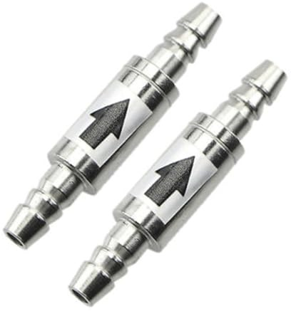 TopHomer Valvola di ritegno in acciaio inox CO2, diametro 4 mm, valvola di ritegno unidirezionale anti-riflusso, accessori di manutenzione per acquari