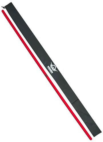 Martial Arts Armory Foam Padded Bo Staff for Safe Practice and Training with Carry Bag Case - Red (Red, 4 ft.)