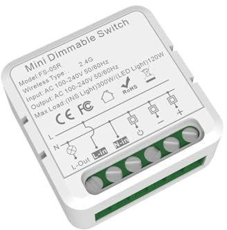 HAPRSLIKG Interruttore Domestico Intelligente 100~240V 50/60Hz Luminosità dell'interruttore Domestico Regolabile