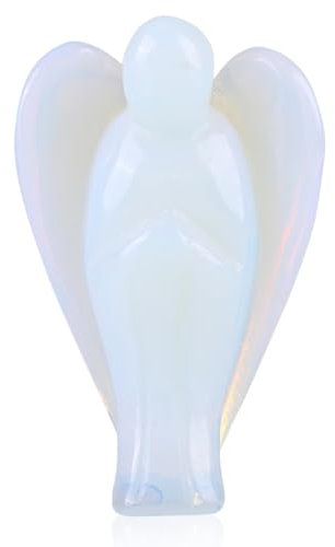 Jwthee Kristall-Engel-Figur, 3,8 cm große Schutzengel-Statue, Kristalle, Schutzengel-Steine, Dekoration, Engel-Edelsteine, Kristalle, Geschnitzte Steine ​​für Heimdekoration