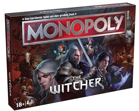 Winning Moves Monopoly The Witcher Edition - Monopoly Spiel für Fans - Familienspiele Strategie Brettspiele The Witcher - 2+ Spieler ab 18+ Jahren - Deutsch