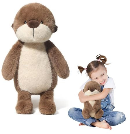 KBIBCK Otter Kuscheltier, 36 cm Kuscheltier Otter Plüschtier Zum Kuscheln & Spielen Plüsch Spielzeug, Superweiche Kleines Kuscheltie, niedliches Plüschtier, Geschenk Spielzeug Für Kinder