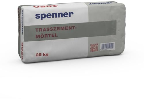 Spenner Trasszementmörtel 25 kg | Reduziert Ausblühungen & sorgt für hohe Haftfestigkeit | Witterungsbeständig & frostfest | Ideal für Naturstein & Pflasterarbeiten (1)