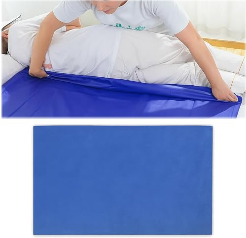 1 Slide Sheet for Moving Patients on Bed, 135x75 cm Sliding Sheets for Elderly and Disabled, Transfer Aid for Hospitals, Home Care, Cars, Wheelchairs, Blue