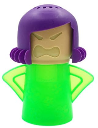 Nettoyant pour micro-ondes Angry Mom - Nettoyage à la vapeur d'une tache brute avec du vinaigre et de l'eau | Cool Mom Absorbeur d'odeurs de réfrigérateur pour la maison ou le bureau, facile à nettoye