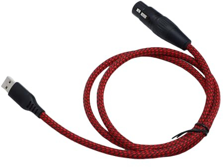 MENDUNER Cable XLR a USB Hembra, Convertidor de Enlace de Micrófono de 3,3 Pies con Chip DAC, Plug & Play para Grabación de Micrófono, Karaoke, Canto, PC/Mac (#1)