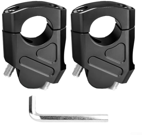 Set di 2 adattatori per manubrio moto in alluminio CNC, per barre da 22 mm, lunghezza 188 cm, aumento di altezza di 40 mm e estensione posteriore di 18 mm per una guida ergonomica