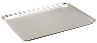 Heavy Duty Hard Aluminium Baking Tray for Oven Cooking & Roasting - Professional Catering Grade Oven Tray with Even Heat Distribution - 19mm Deep - 16.5 (L) x 12 (W) x 0.75 (H)