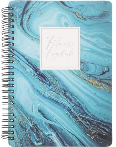 Yardwe Workout Notebook Fitness Planner A5 Coil-Bound Gym Exercise Log Book Daily Workout Tracker for Women Men Fitness Journal Training Schedule
