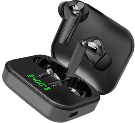 Auriculares intrauditivos inalámbricos – Auriculares con cancelación de ruido 5.3, auriculares con optimización activa de sonido, escuchas con micrófono, dispositivo de audio portátil | Música Juegos