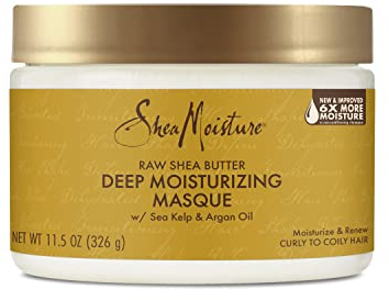 Mascarilla de Shea Moisture, de manteca de karité pura, para tratamiento en profundidad, 340 ml