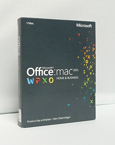 Microsoft Office Mac Home and Business 2011 - 1MAC (Product Key Card ohne Datenträger)