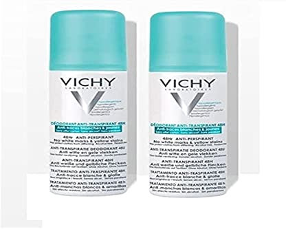 Vichy 48H Anti-Antitranspirant und Antiflecken Set 2 Deosprays, 2er Pack (2x 125ml)