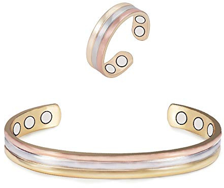 Magnetischer Schmuck Set Schmuck, Magnettherapie Kupfer Armband für Männer und Frauen, kann Arthritis Schmerzen und Migräne lindern