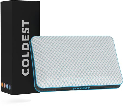The Coldest Pillow - Adjustable Fill, Washable Cover, and Best for Breathable Cool While Sleeping -Premium (Queen)