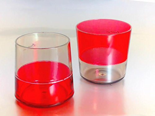 6pz Bicchieri Rosso/Tortora Baci Milano Lounge