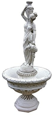 Steinbrunnen Springbrunnen Beckenbrunnen Zierbrunnen Brunnen Wasserspiel Gartenbrunnen H: 235cm