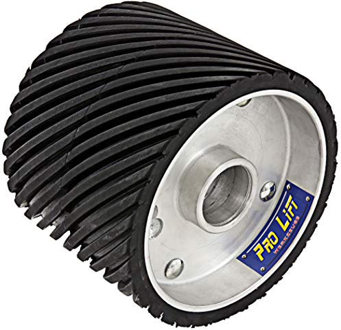 Pro-Lift-Werkzeuge - Rueda de repuesto para lijadora de banda (diámetro 195 x 155 x 47, para bandas de lijado de 150 mm, con núcleo de aluminio)