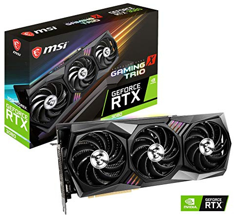 MSI Gaming GeForce RTX 3080 10GB GDRR6X 320-Bit HDMI/DP Nvlink Tri-Frozr 2 Ampere Architecture OC Tarjeta gráfica (RTX 3080 Gaming X Trio 10G)
