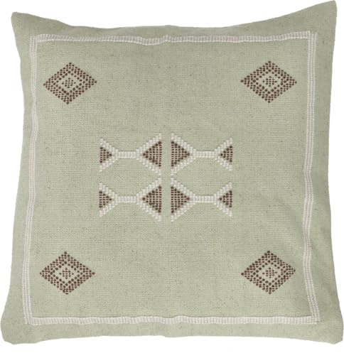GURU SHOP Handgewebte Kelim Kissenhülle aus Jute und Baumwolle, 50 * 50 cm | Ethno-Stil, ideal für Sofa und Bett, handgefertigt, Farben und Muster variieren