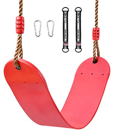 Elastischer Kinderschaukel,GOLDGE U-Schaukel Eva Soft Board kinderschaukel mit Verbindungsschnalle Verbindungsgurt Aufhängen belastbar bis 150Kg für Garten Indoor Outdoor