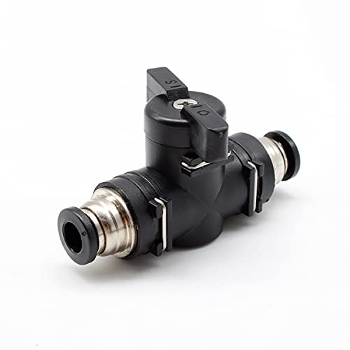 SRJQXH Pneumatik Steckverbinder, Gerade Pneumatik Steckverbinder Anschließbaren Rohrdurchmesser 6 mm, Handventile Kann das Öffnen und Schließen von Fluid Steuern