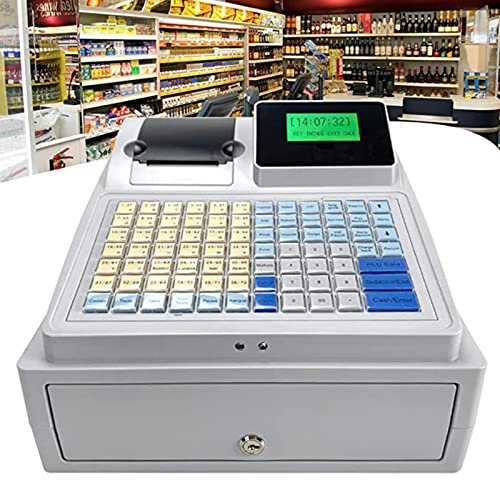 BEZAX Elektronische Registrierkasse 81 Tasten Digitale Registrierkasse Led Anzeige Für Kleine Unternehmen, Einzelhändler, Supermärkte, Geschäftsrestaurants