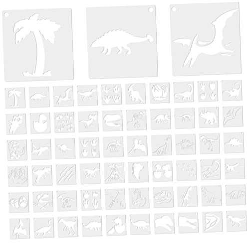 TEHAUX 60pcs Reusable Animal Themed Printing Stencils Decorative Spray Stencils DIY Supplies for Home Wall Bedroom Decoration