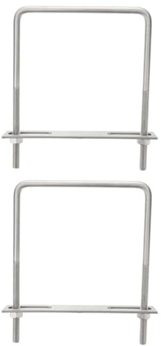 Mobestech Lot de 2 boulons en U à angle droit en acier inoxydable M10 x 150 x 200 mm Vis de serrage faciles à installer pour applications industrielles
