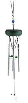 lachineuse – Zen-Kristall-Glockenspiel – Rohrspiel aus Holz und Metall – chinesisches Japanisches Metall-Glockenspiel – grüne Farbe – ideal für draußen, drinnen, Garten – Zen-Feng-Shui-Atmosphäre