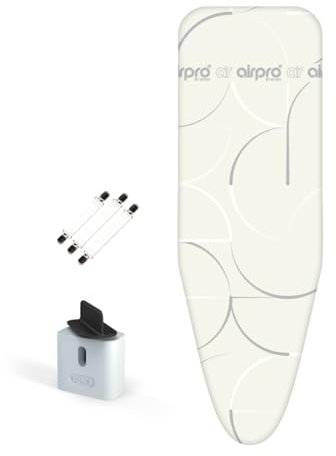 Airpro By Widex 6-lagiger Bügelbrettbezug für Dampfbügeleisen - Größe S/M universal max 115x39 cm - kein Wasser mehr unter dem Bügeltisch - Bügelt bis zu 50% schneller - Made IN Europa