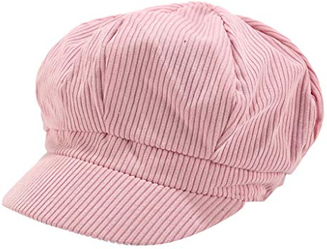 Damen Ballonmütze aus weichem Stoff, Schirmmütze Vintage Style, Schiebermütze, Newsboy Cap