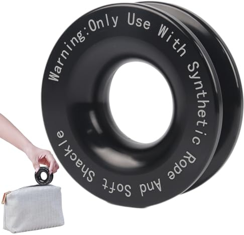 Bvizyelck Soft Shackle Recovery Kit | 41, 0.0 kg Soft Shackle Snatch Recovery Ring | Stabile Schnappblock-Riemenscheibe, rostfreies Seilwinde Zubehör-Set für ATV, UTV, SUV, LKW