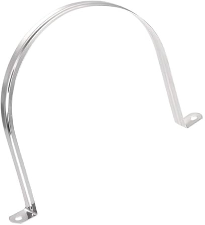 MACHSWON 150mm(5.9) Rigid Pipe Strap 2 Holes U Bracket Cable Clamp, 201 Stainless Steel Tension Tube Clip Conduit Clamp Hanger 4pcs